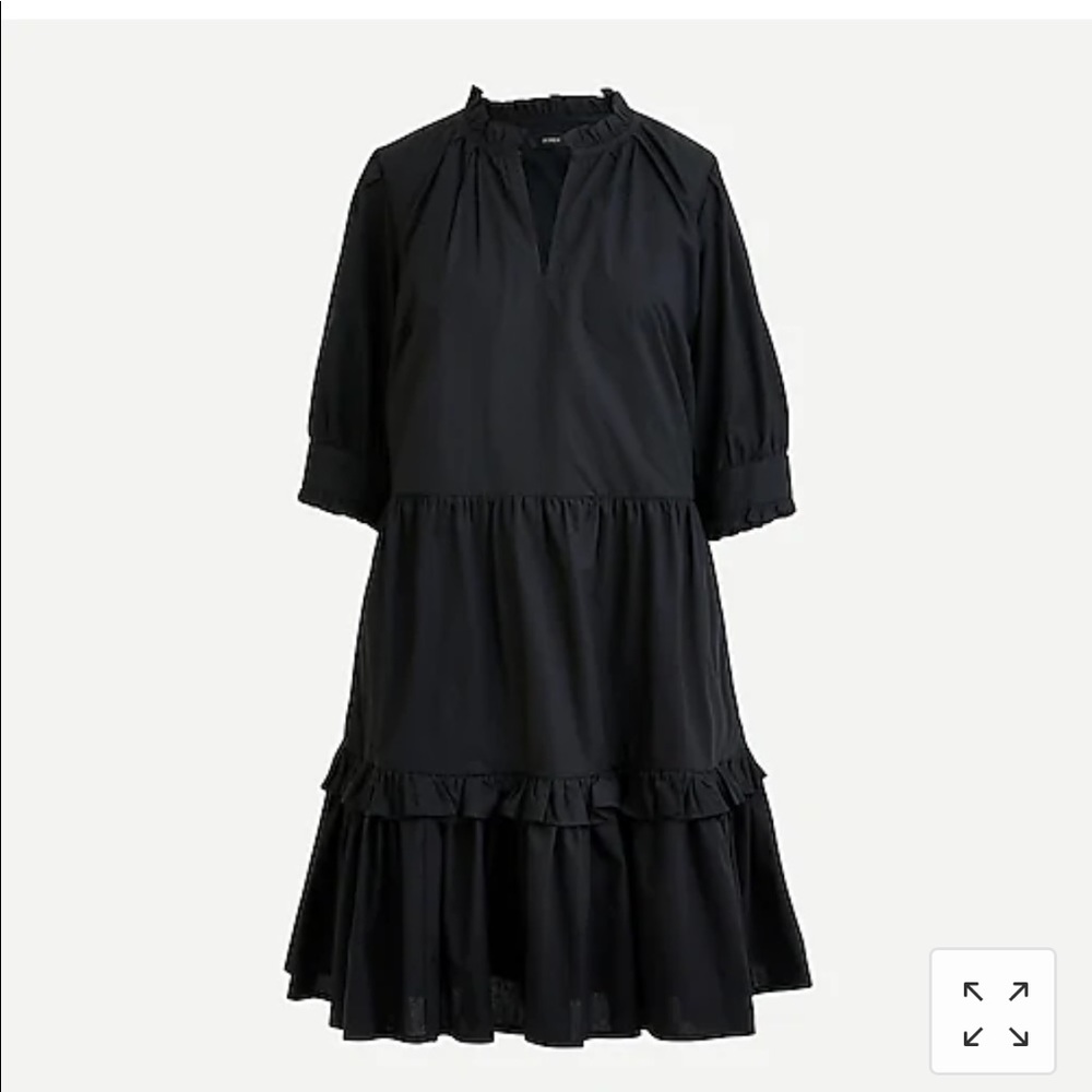 J. Crew ruffleneck tiered popover dress